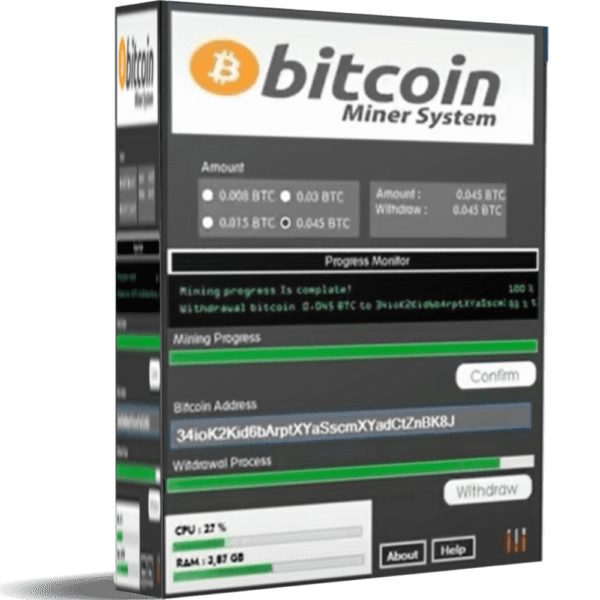 Bitcoin Miner System 2024 New Update (lifetime license)