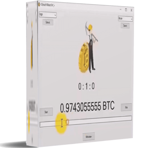 Cloud Miner (Coinbase BTC,ETH,LTC) Mining Software 2024 (1 Month License)